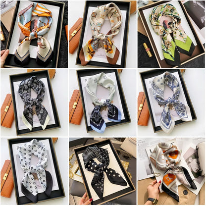 2026 Model 70 Silk-Like Collection Small Square Scarf, High-End Thin Scarf for Spring and Summer Sun Protection, Wholesale from Manufacturer