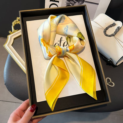 2026 Model 70 Silk-Like Collection Small Square Scarf, High-End Thin Scarf for Spring and Summer Sun Protection, Wholesale from Manufacturer
