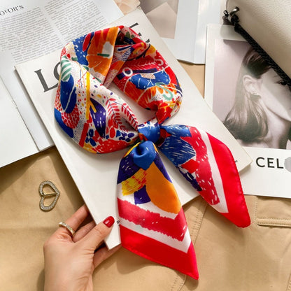 2026 Model 70 Silk-Like Collection Small Square Scarf, High-End Thin Scarf for Spring and Summer Sun Protection, Wholesale from Manufacturer
