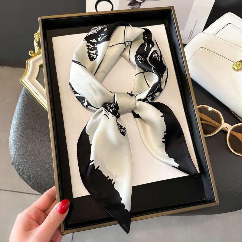 2026 Model 70 Silk-Like Collection Small Square Scarf, High-End Thin Scarf for Spring and Summer Sun Protection, Wholesale from Manufacturer
