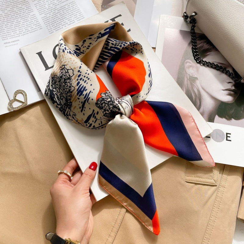 2026 Model 70 Silk-Like Collection Small Square Scarf, High-End Thin Scarf for Spring and Summer Sun Protection, Wholesale from Manufacturer