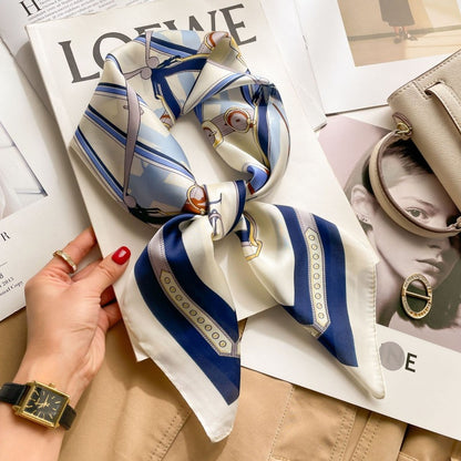 2026 Model 70 Silk-Like Collection Small Square Scarf, High-End Thin Scarf for Spring and Summer Sun Protection, Wholesale from Manufacturer