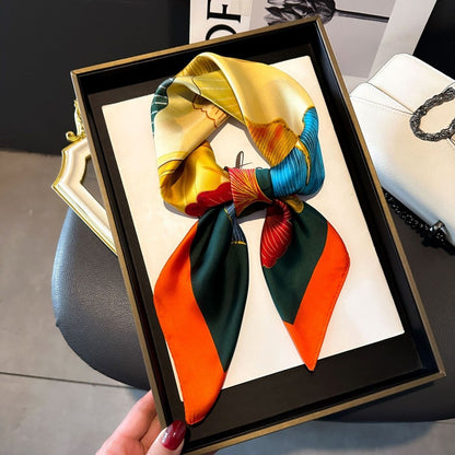 2026 Model 70 Silk-Like Collection Small Square Scarf, High-End Thin Scarf for Spring and Summer Sun Protection, Wholesale from Manufacturer
