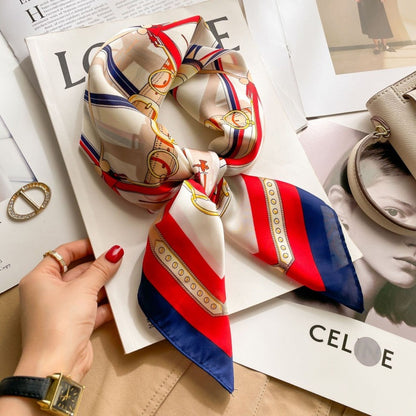 2026 Model 70 Silk-Like Collection Small Square Scarf, High-End Thin Scarf for Spring and Summer Sun Protection, Wholesale from Manufacturer