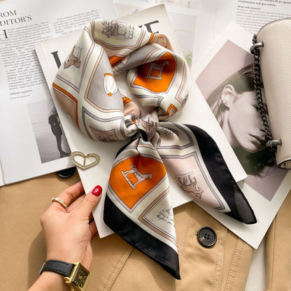 2026 Model 70 Silk-Like Collection Small Square Scarf, High-End Thin Scarf for Spring and Summer Sun Protection, Wholesale from Manufacturer