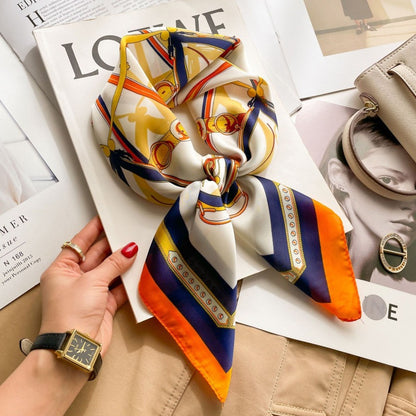 2026 Model 70 Silk-Like Collection Small Square Scarf, High-End Thin Scarf for Spring and Summer Sun Protection, Wholesale from Manufacturer