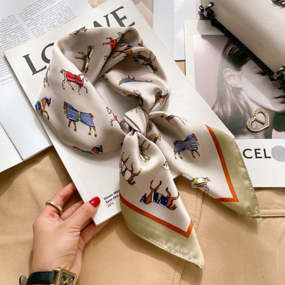 2026 Model 70 Silk-Like Collection Small Square Scarf, High-End Thin Scarf for Spring and Summer Sun Protection, Wholesale from Manufacturer