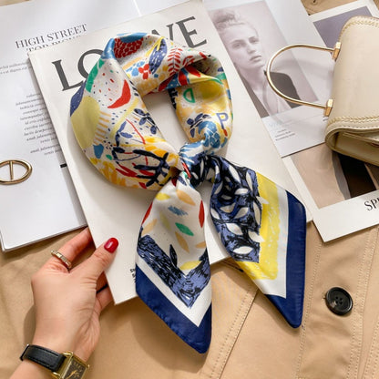 2026 Model 70 Silk-Like Collection Small Square Scarf, High-End Thin Scarf for Spring and Summer Sun Protection, Wholesale from Manufacturer