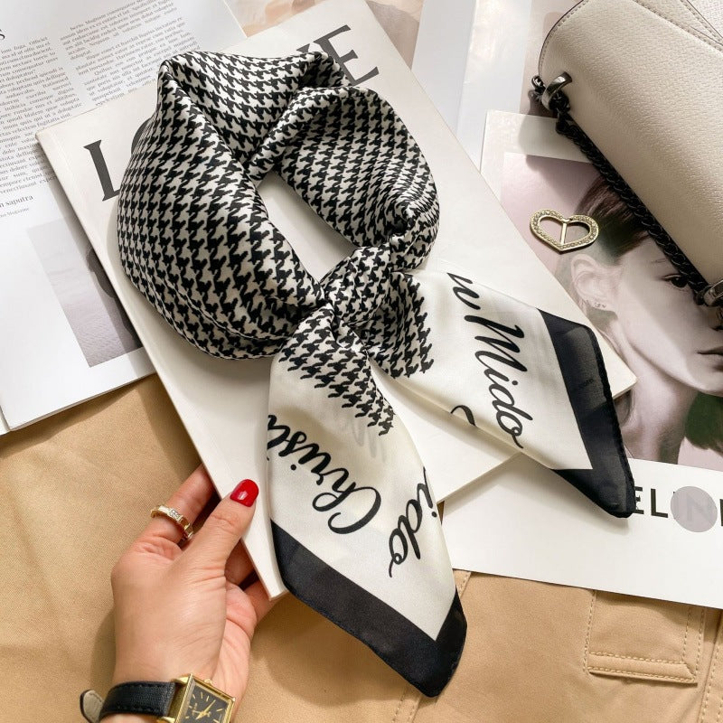 2026 Model 70 Silk-Like Collection Small Square Scarf, High-End Thin Scarf for Spring and Summer Sun Protection, Wholesale from Manufacturer