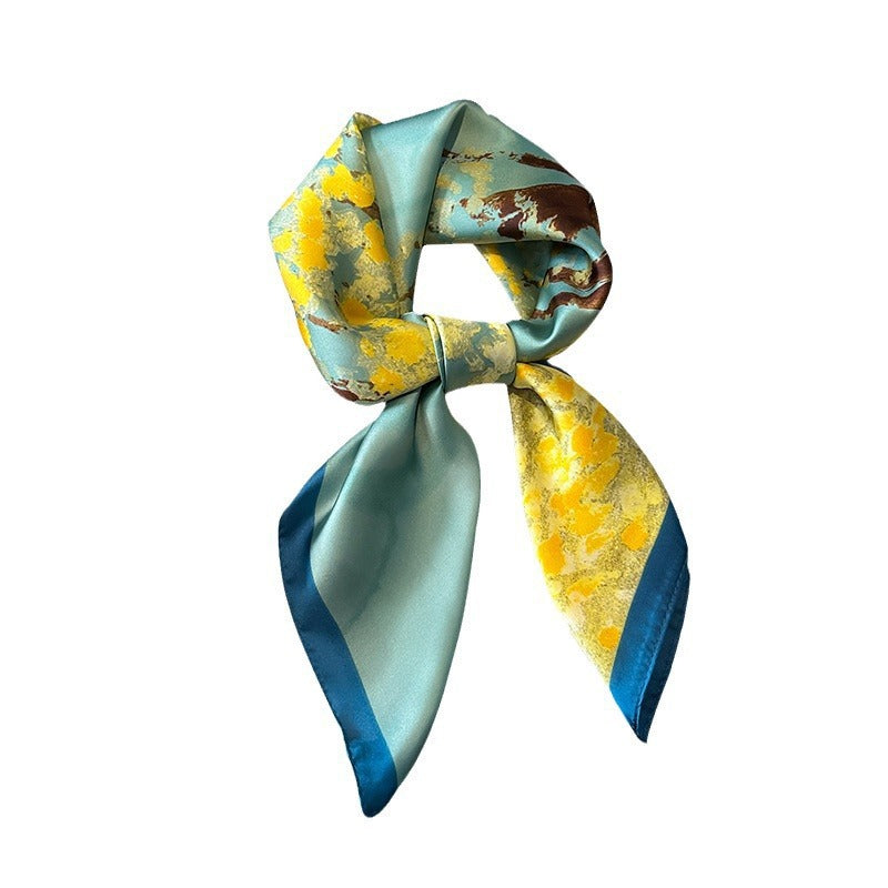 2026 Model 70 Silk-Like Collection Small Square Scarf, High-End Thin Scarf for Spring and Summer Sun Protection, Wholesale from Manufacturer