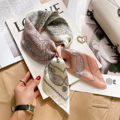 2026 Model 70 Silk-Like Collection Small Square Scarf, High-End Thin Scarf for Spring and Summer Sun Protection, Wholesale from Manufacturer