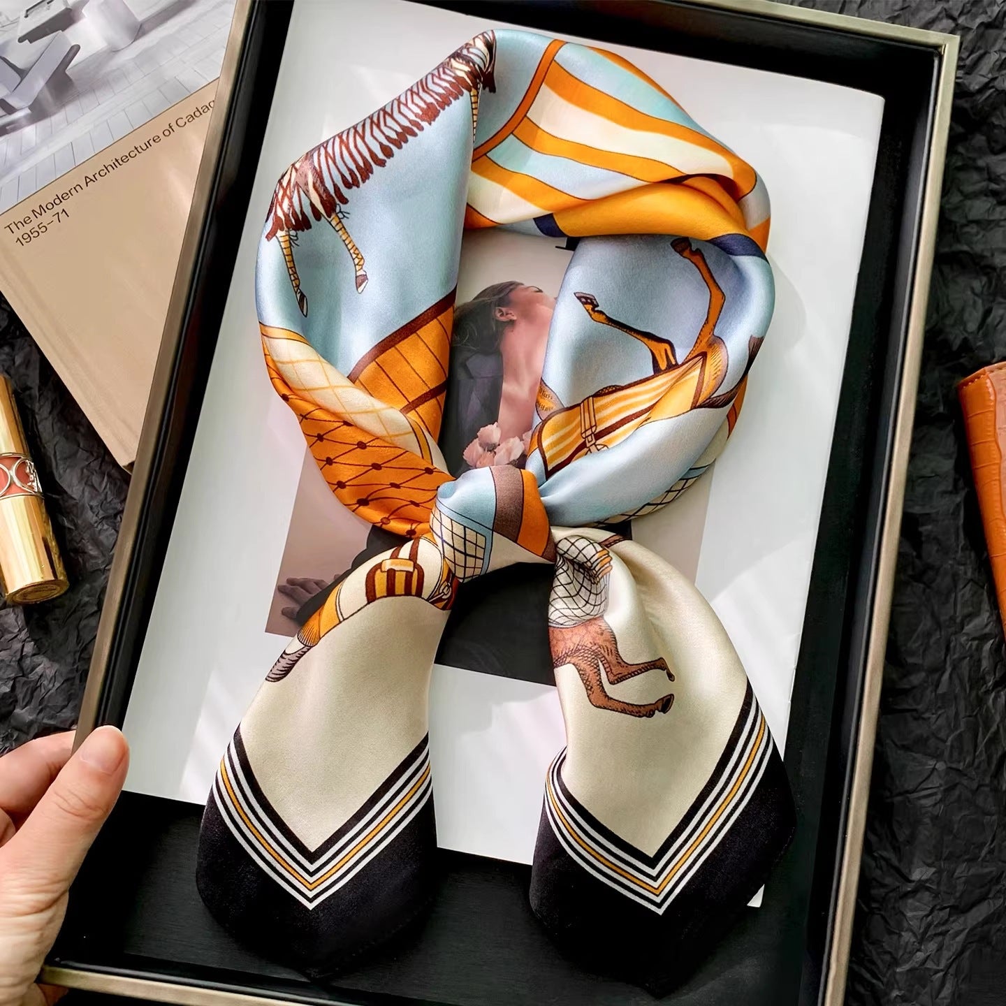 2026 Model 70 Silk-Like Collection Small Square Scarf, High-End Thin Scarf for Spring and Summer Sun Protection, Wholesale from Manufacturer