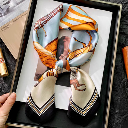 2026 Model 70 Silk-Like Collection Small Square Scarf, High-End Thin Scarf for Spring and Summer Sun Protection, Wholesale from Manufacturer