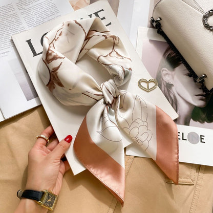 2026 Model 70 Silk-Like Collection Small Square Scarf, High-End Thin Scarf for Spring and Summer Sun Protection, Wholesale from Manufacturer