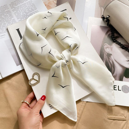 2026 Model 70 Silk-Like Collection Small Square Scarf, High-End Thin Scarf for Spring and Summer Sun Protection, Wholesale from Manufacturer