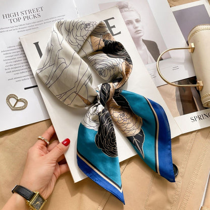 2026 Model 70 Silk-Like Collection Small Square Scarf, High-End Thin Scarf for Spring and Summer Sun Protection, Wholesale from Manufacturer