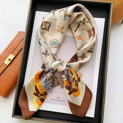 2026 Model 70 Silk-Like Collection Small Square Scarf, High-End Thin Scarf for Spring and Summer Sun Protection, Wholesale from Manufacturer