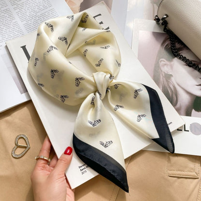2026 Model 70 Silk-Like Collection Small Square Scarf, High-End Thin Scarf for Spring and Summer Sun Protection, Wholesale from Manufacturer
